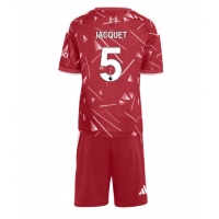 Camisa de Futebol Liverpool Jeremy Jacquet #5 Equipamento Principal Infantil 2026-27 Manga Curta (+ Calças curtas)